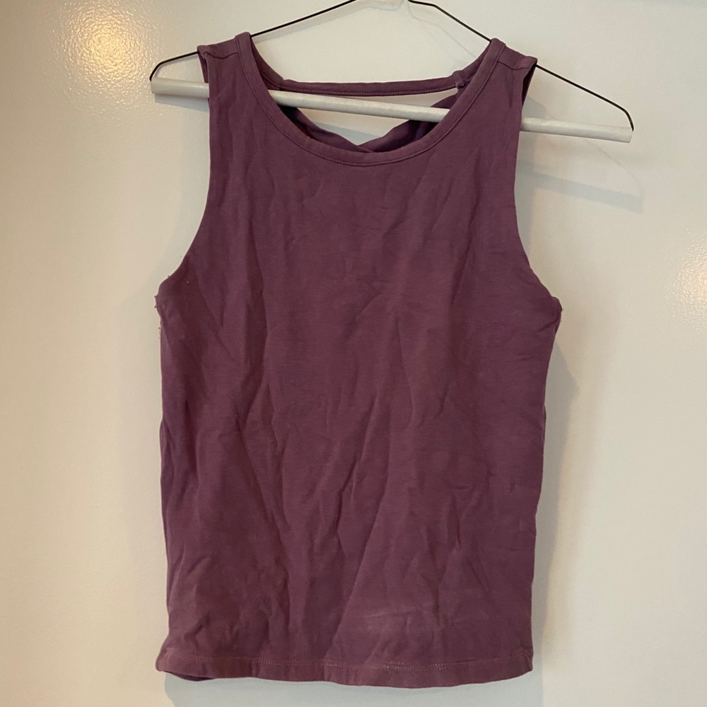 Purple Cross-Back Tank
